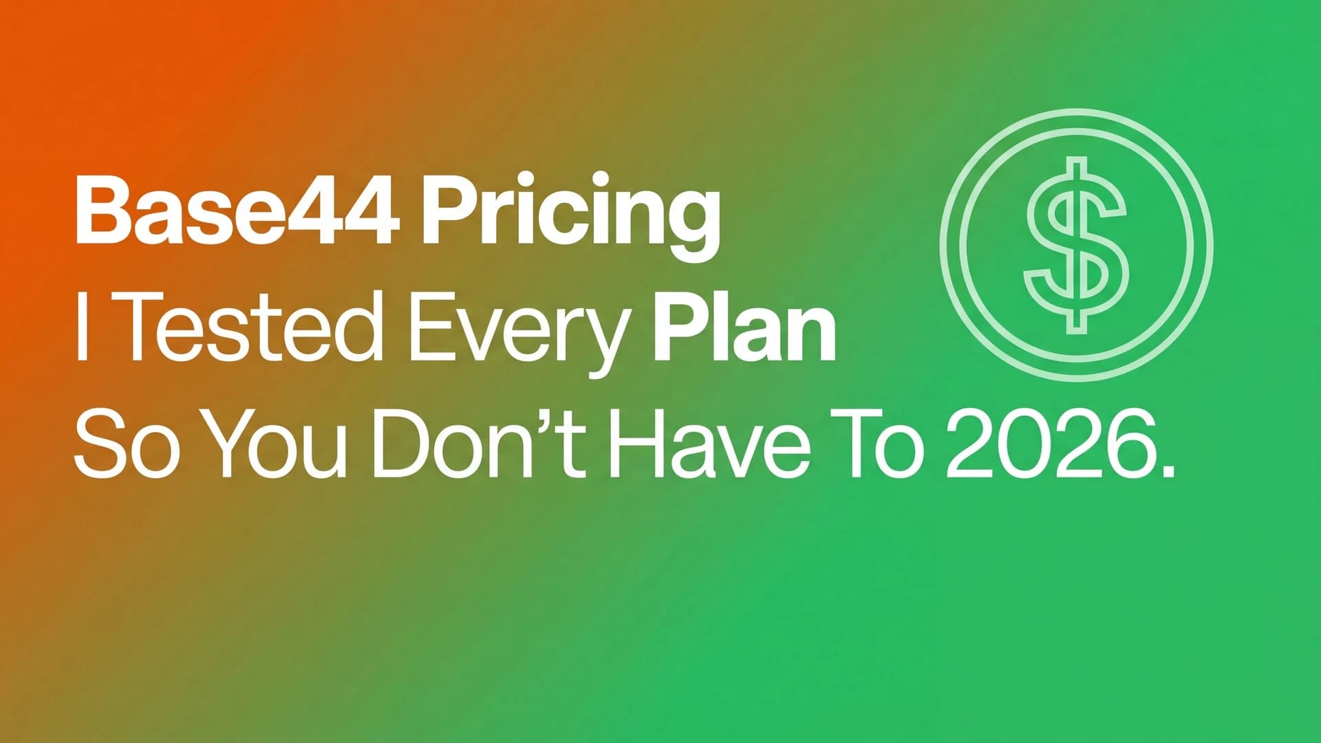 Base44 Pricing: I Tested Every Plan So You Don't Have To (2026)