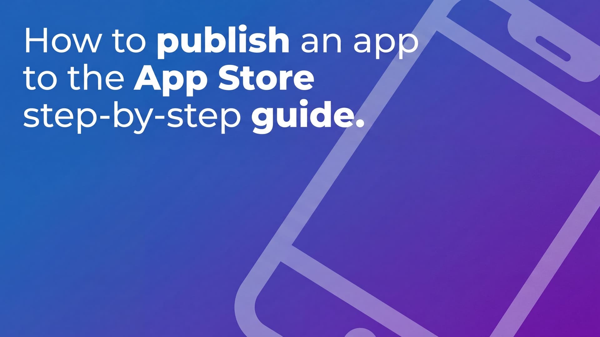 How to publish an app to the App Store (2026)